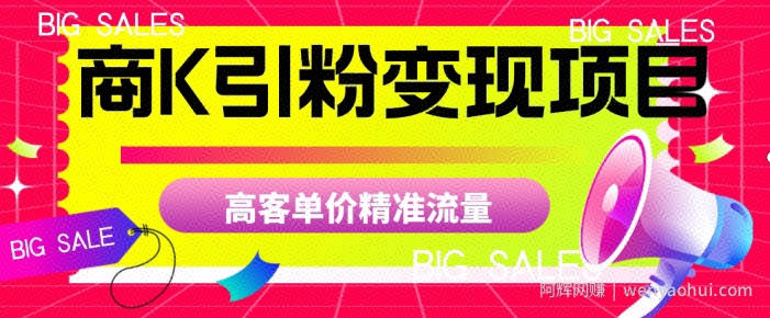 商K引粉变现项目，高客单价精准流量【揭秘】