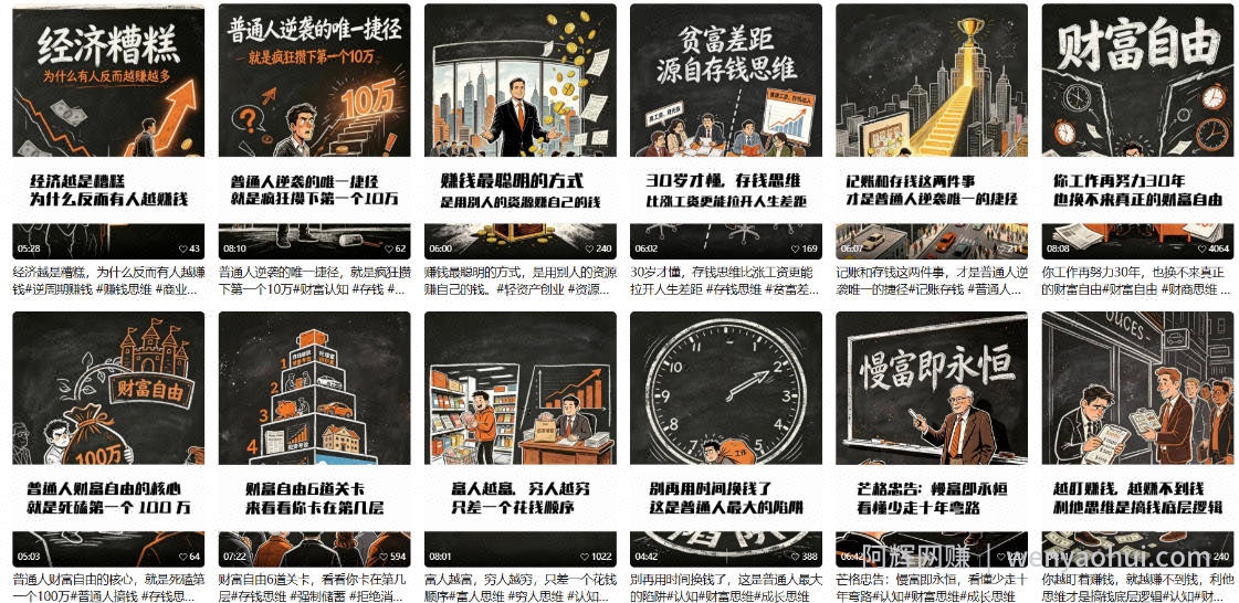 【AI书单】财富书籍图文解读玩法,一键直出,几十条视频,跑出1000单,全流程拆解,新手也可以上手