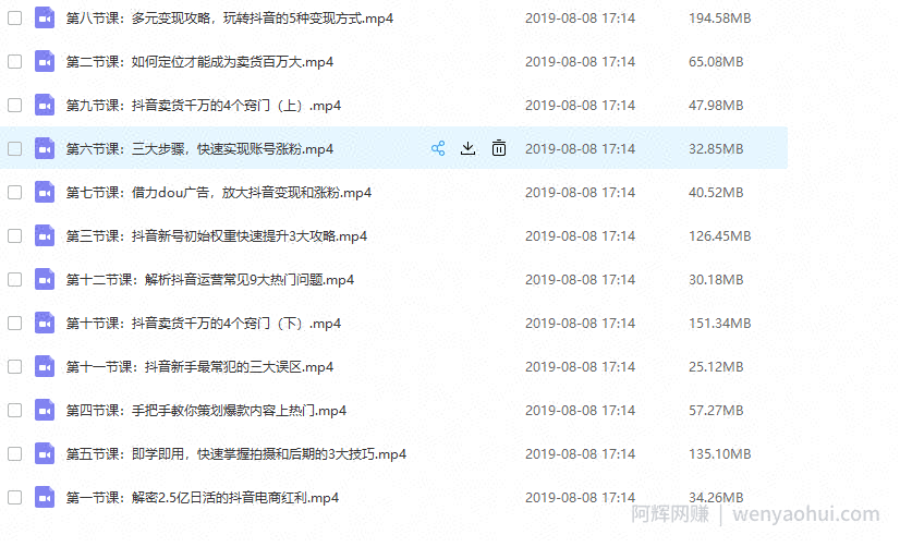网创教程| 从0到月入百万，抖音电商快速变现实战课百度网盘免费下载