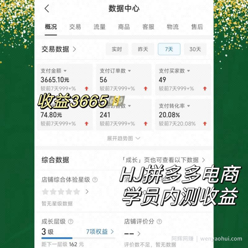 2023拼多多电商项目，稳定一天300～3000+，门槛低，出单快，一部手机即可完成