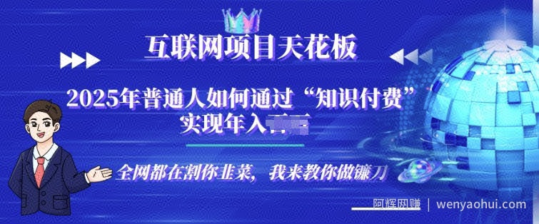 2025-互联网项目天花板”知识付费”卖项目合伙人镰刀训练营