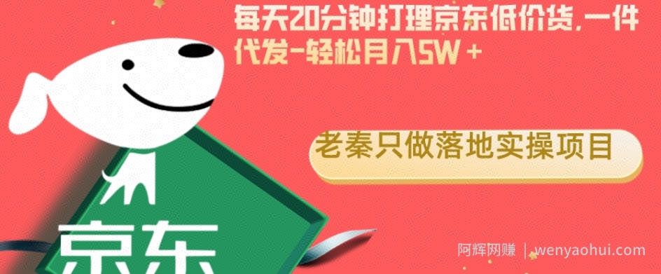 每天20分钟打理京东低价货，一件代发-轻松月入5W＋