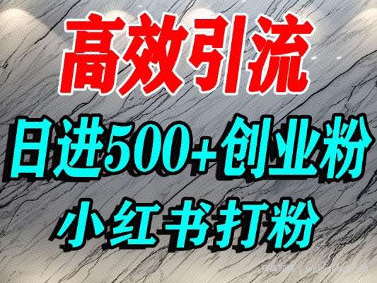 怎么打创业粉？小红书预算3000项目推荐引流精准创业粉，单人操作日引500+精准创业粉