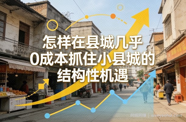 付费文章：怎样在县城几乎0成本抓住小县城的结构性机遇