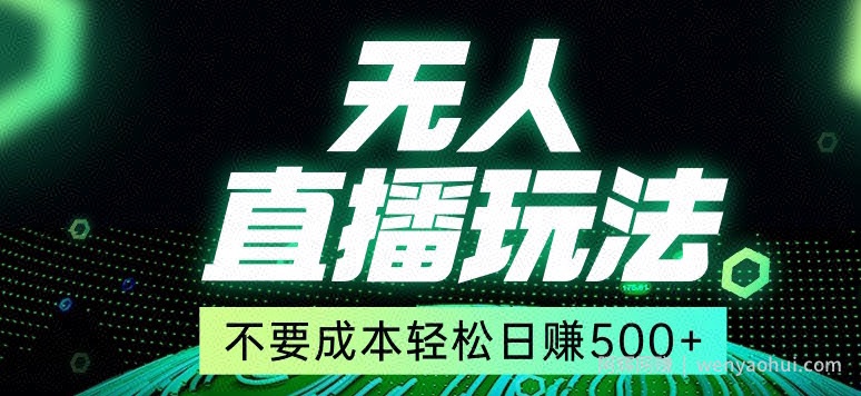 全网首发24年最新无人直播玩法，不需要成本，无需人力，一台电脑24小时为你工作