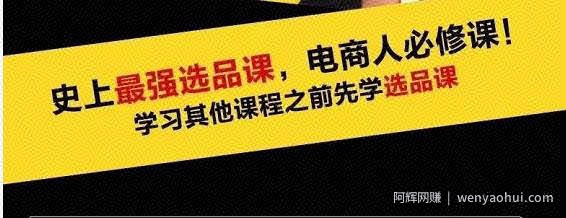 逐鹿蓝海高利润选品课：你只要能选好一个品，就意味着一年轻松几百万的利润