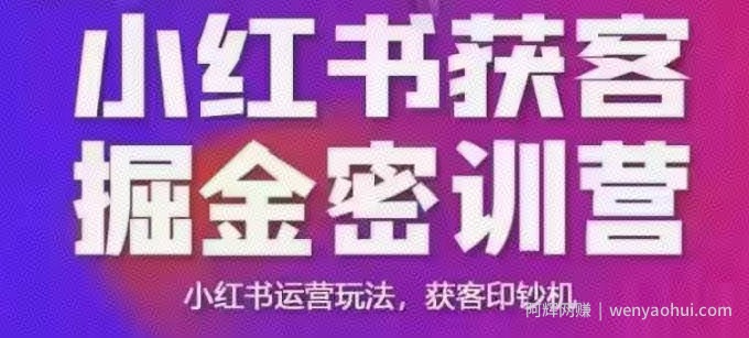 小红书获客掘金线下课，录音+ppt照片，小红书运营玩法，获客印钞机