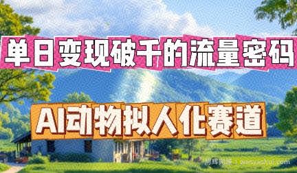 单日变现破k的流量密码,AI动物拟人化赛道