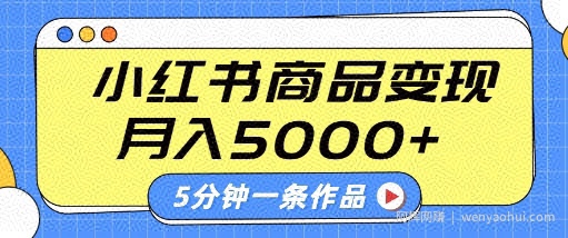 小红书字幕作品玩法，商单变现月入5k+，5分钟一条作品
