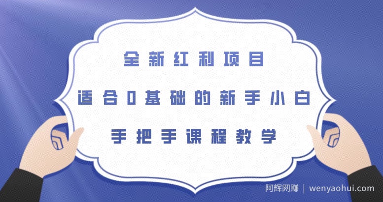 全新红利项目，适合0基础的新手小白，手把手课程教学【揭秘】