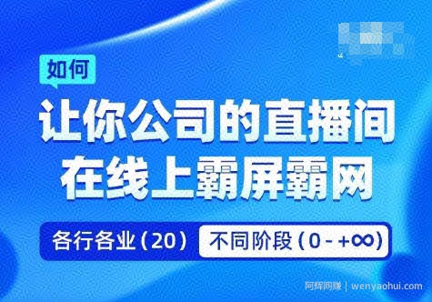 企业矩阵直播霸屏实操课，让你公司的直播间在线上霸屏霸网