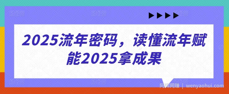 2025流年密码,读懂流年赋能2025拿成果