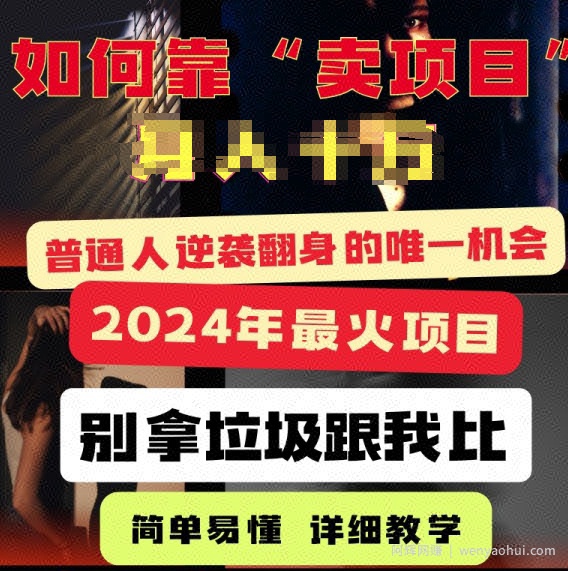 2024年最火项目，如何靠“卖项目”逆装翻身，简单易懂 详细教学 完整版5节课