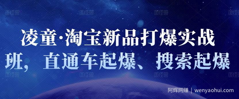 凌童·淘宝新品打爆实战班，直通车起爆、搜索起爆