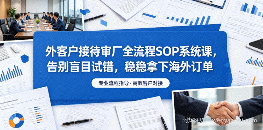 外客户接待审厂全流程SOP系统课，告别盲目试错，稳稳拿下海外订单