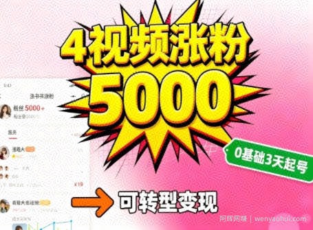 小红书暴力起号方法，四个视频涨粉5000，起号后可转型，操作简单，对小白友好