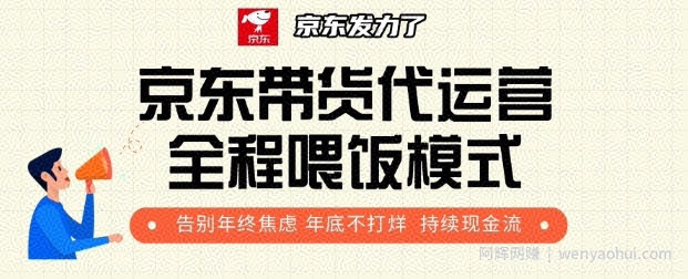京东带货代运营全程喂饭模式，告别年终焦虑 年底不打烊 持续现金流+