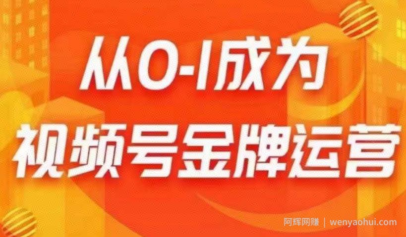 从0-1成为视频号金牌运营，微信运营/账号内容/选品组货/直播全案/起号策略，我们帮你在视频号赚到钱