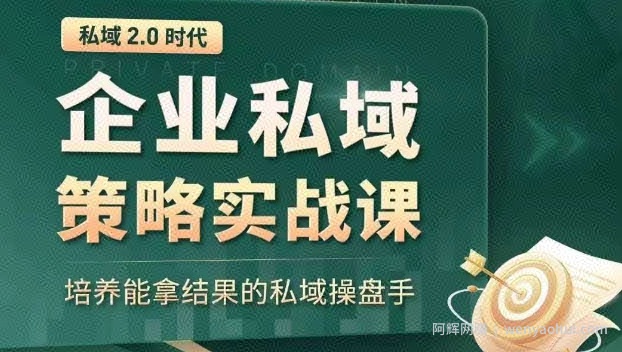 私域2.0时代：企业私域策略实战课，培养能拿结果的私域操盘手