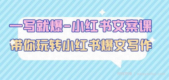 一写就爆-小红书文案课：带你玩转小红收爆文写作（45节课）