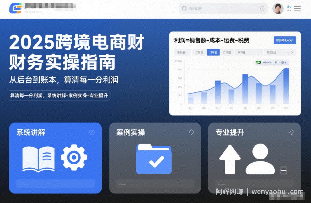 2025跨境电商财务实操指南，从后台到账本，算清每一分利润，系统讲解-案例实操-专业提升