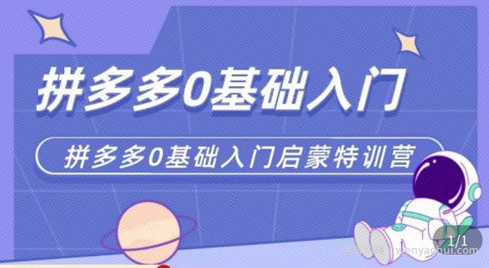六一电商·拼多多运营0-1实操特训营，拼多多从基础到进阶的可实操玩法