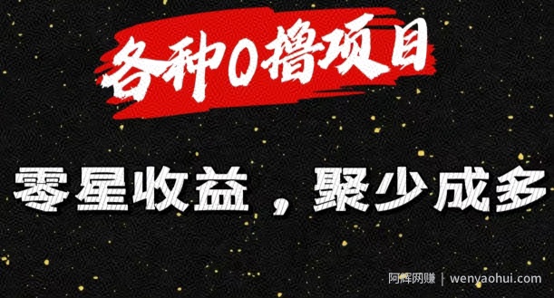 各种0撸项目零星收益，聚少成多