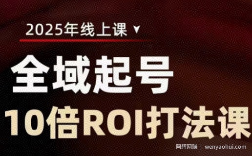 2025全域起号10倍ROI打法课，助你提升直播间的投入回报率