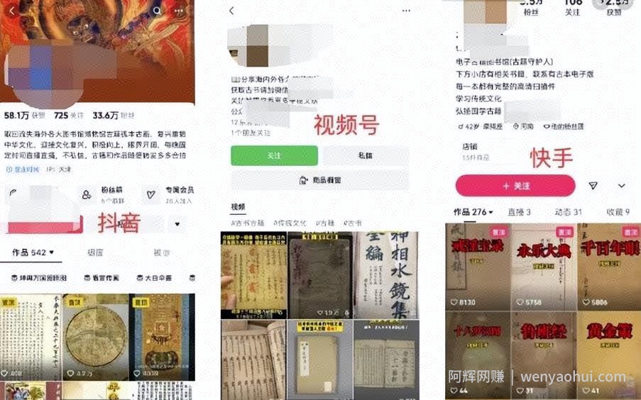 古籍国学电子书虚拟项目，日入四位数