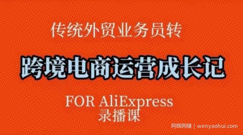 跨境电商速卖通运营课，​运营方法论+后台实操，逻辑清晰