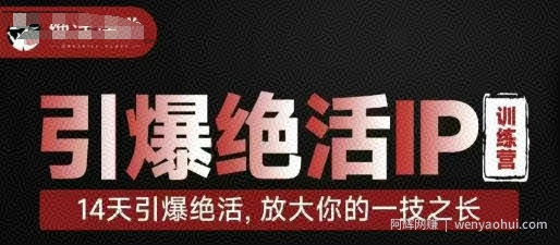 引爆绝活IP训练营，14天引爆绝活，放大你的一技之长