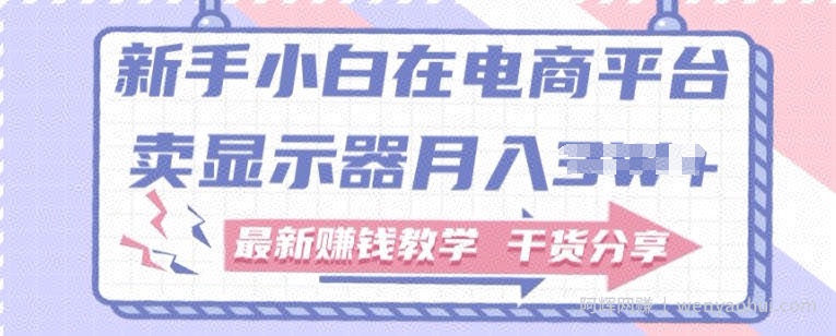 新手小白如何做到在电商平台卖显示器，最新賺米教学干货分享
