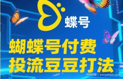 2025蝴蝶号付费投流豆豆打法，助新手快速掌握付费流量撬动自然流的核心玩法
