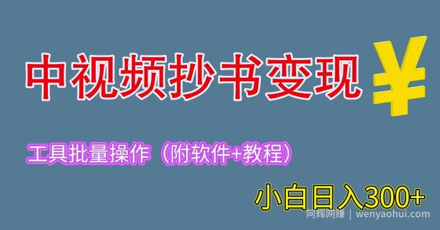 2023中视频抄书变现(附工具+教程),一天300+,特别适合新手操作的副业(揭秘)