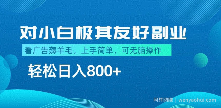 最适合小白副业，不做项目，不需要费神剪辑，薅羊毛轻松日入800+