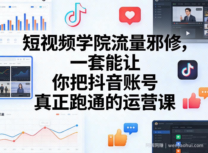 短视频学院流量邪修，一套能让你把抖音账号真正跑通的运营课
