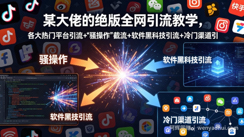 某大佬的绝版全网引流教学，各大热门平台引流+