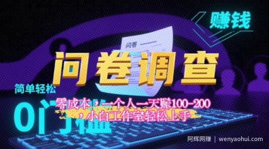 2025《问卷调查》最新工作室技术解密：一个人在家也可以闷声发大财，小白一天2张+，可矩阵放大