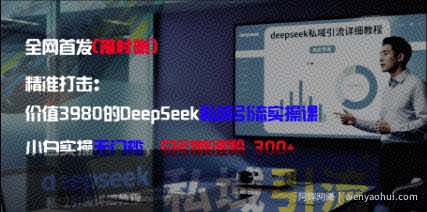 精准打击：价值3980的DeepSeek私域引流实操课，小白实操无门槛，日引精准粉300+