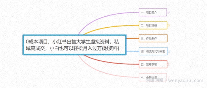 小韩学社88式第十七式：0成本项目，小红书出售大学生虚拟资料，私域高成交，小白也可以轻松月入过万{附资料}