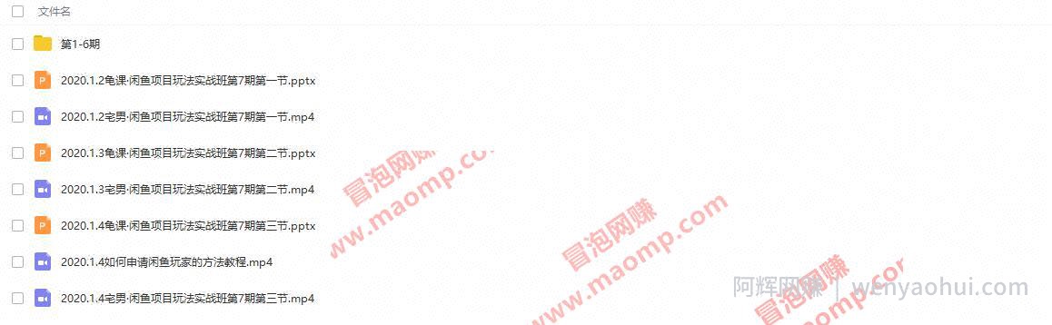 宅男《闲鱼转转项目玩法实战班 》线上第七期(附带1-6期)