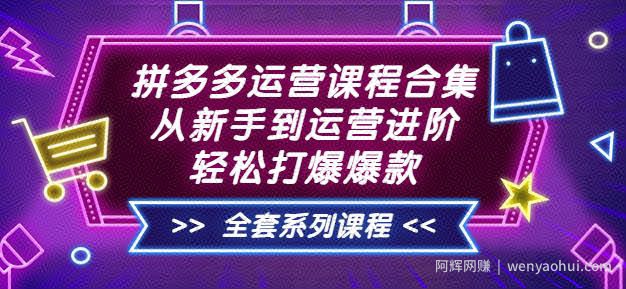 拼多多运营课程合集：从新手到运营进阶，轻松打爆爆款（全套系统课程）