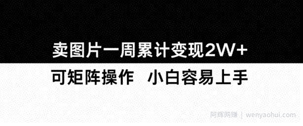 小红书【卖图片】一周累计变现2W+小白易上手