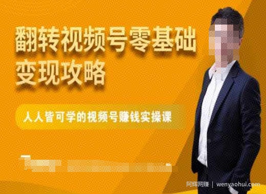 微信视频号零基础变现攻略，人人皆可学的视频号賺米实操课