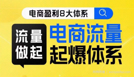 8大体系流量篇·流量做起，电商流量起爆体系线上课