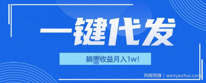 一键代发项目(团长版)，管道收益躺Z月入1w+