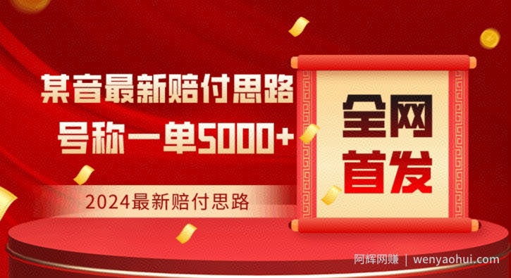 全网首发，2024最新抖音赔付项目，号称一单5000+保姆级拆解【仅揭秘】