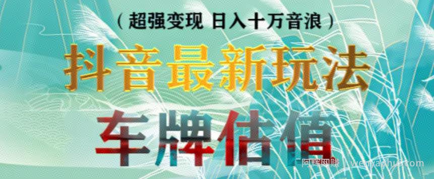 抖音最新无人直播变现直播车牌估值玩法项目，轻松日赚几百+【详细玩法教程】