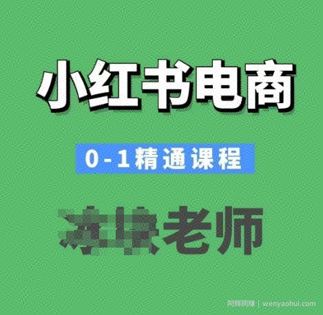 小红书电商0-1精通课程，小红书开店必学课程
