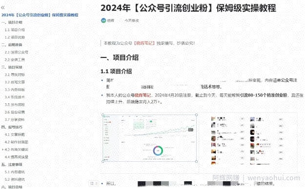 公众号引流创业粉，学会这个方法，你也能月入30000+ (陪跑项目)